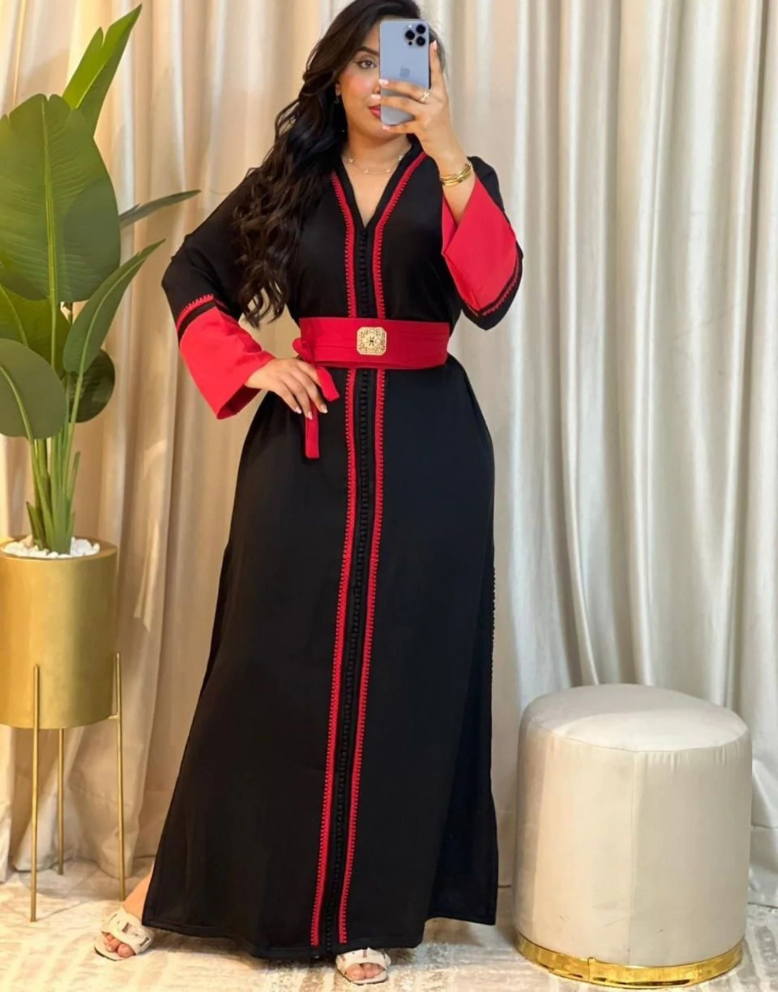 Caftan longue avec ceinture  – photo 5